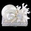 Classic White Opal Shell Cluster Ring Box Featuring Premium Crystal