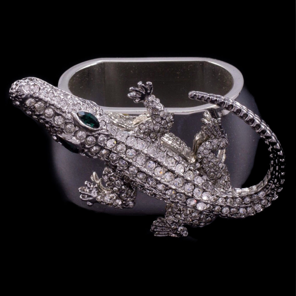 Alligator Napkin Ring Featuring Premium® Crystal | Set of 4