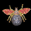 Bee Floral Ornament Featuring Premium Crystals